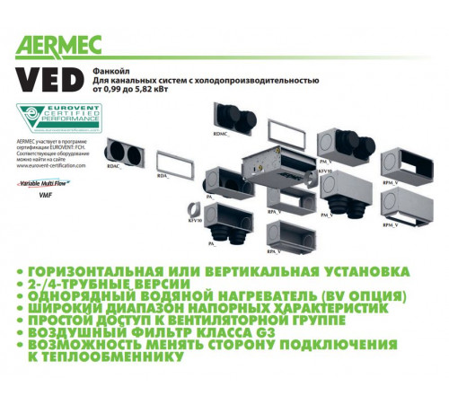 Канальный фанкойл Aermec VED 030