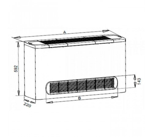 Напольно-потолочный фанкойл General Climate GCX-W-09F