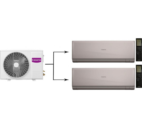Мульти сплит-система Casarte Eletto 2U50CM1/R3/CAS25CX1/R3-G*2