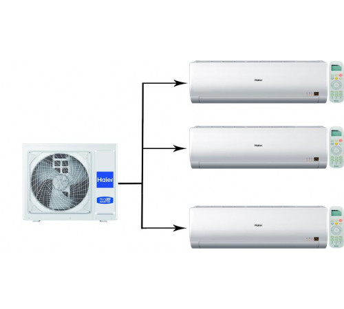 Мульти сплит-система Haier Multi Super Match 3U55S2SR5FA/AS12BS4HRA*3